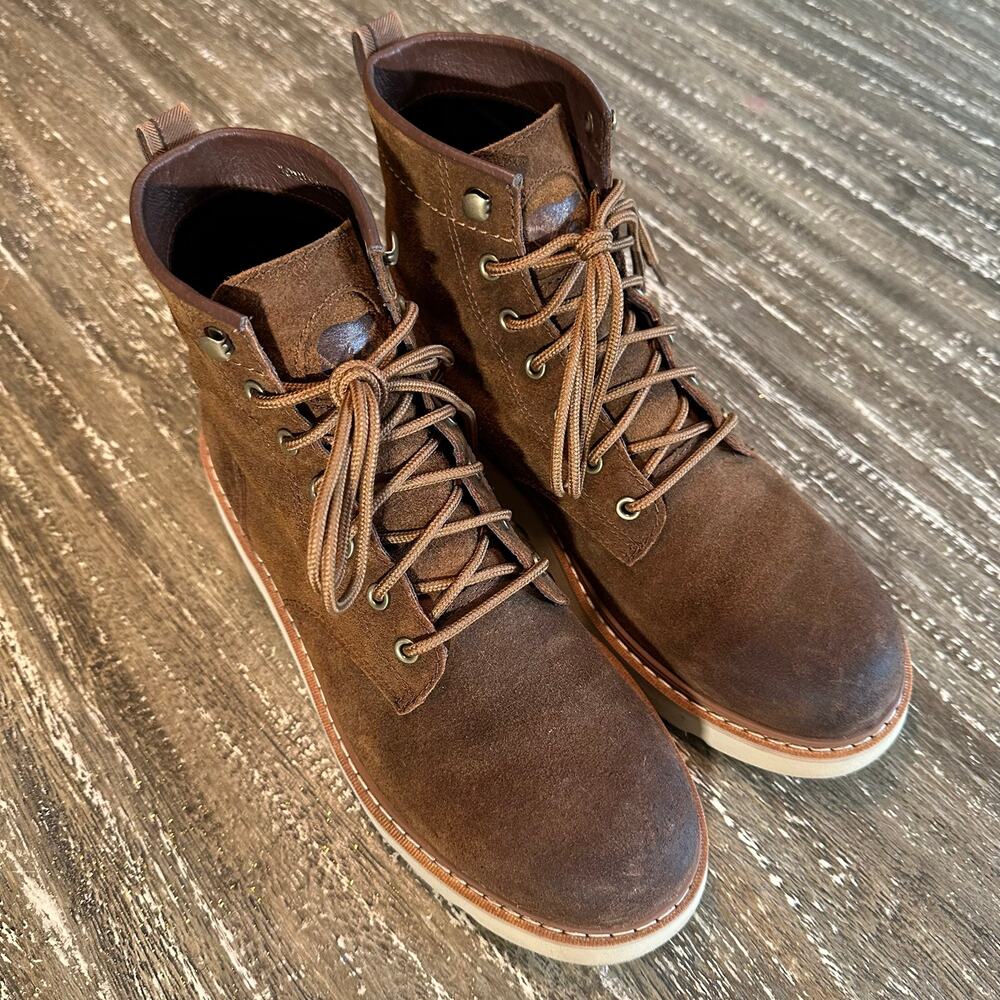 Sorel Slabtown 62’ Waterproof Rough Suede Leather Boots Brown Men’s Size 9.5 - Picture 5 of 15